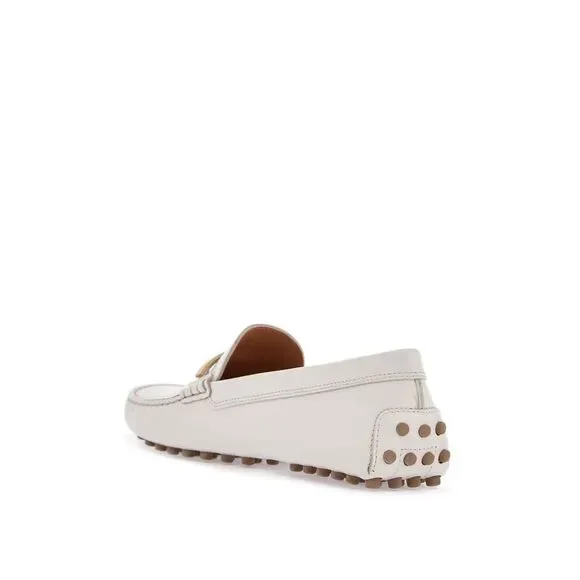 TOD S Tod's Women's Patent Leather Driving Moccasins Women WHITE - Picture 3 of 3